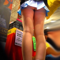 Gamer girl upskirt