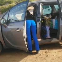 Nice ass in blue