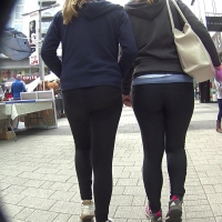 Two booties in leggings