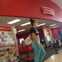 Athletic girl at Target