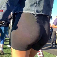 See through spandex fatty