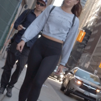 Downtown leggings lady
