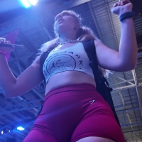 Red spandex PAWG