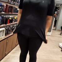 Busty Brazilian in leggings
