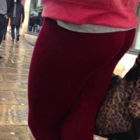 Nice ass in red leggings