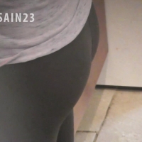 College chick in leggings