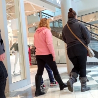 Huge booty at the mall