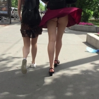 Windy day upskirt