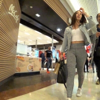 Ass in Nike grey spandex