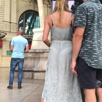 Thong showing through dress