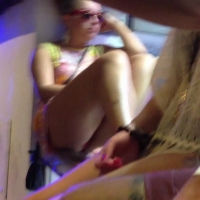 Blonde showing her red panties