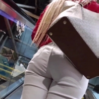Hot blonde in white jeans (1080p)