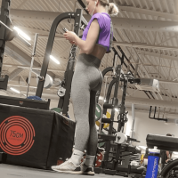 Hot ass gym blonde