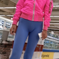 Blonde goddess in leggings