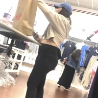 PAWG in black leggings