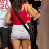 Hottie in white skirt