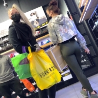 Two hot friends in leggings