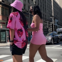 Pink skirt hottie