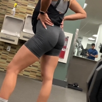 Grey biker gym booty