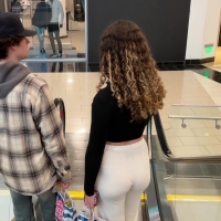 Curly haired mall hottie
