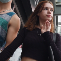 Slender redhead beauty