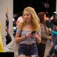 Beautiful skinny blonde posing