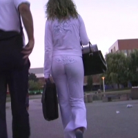 Hottie in white sweats