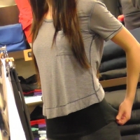 Beautiful brunette in leggings