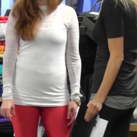 Strawberry blonde leggings cutie