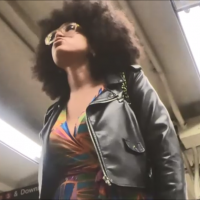 Sexy hippie ebony babe
