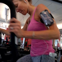 Sexy blonde at the gym