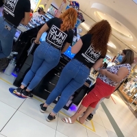 Redhead employee with a nice ass
