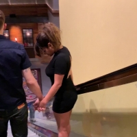 Cheek peek in tiny skirt
