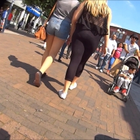 Teen cheeks part 2 with friends in shorts and leggings