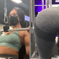 Beautiful and sexy gym babe