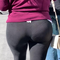 Round booty girl with camel toe