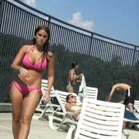 Pool babe with big jugs