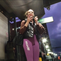 Skinny babe purple leggings (1080p) (original)