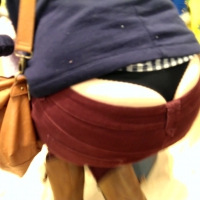 Two jean asses and whale tail
