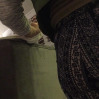 Friend in patterned leggings (part 2)