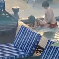 Couple busted fucking in a jacuzzi