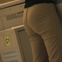 Lady with a nice ass in pants