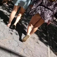 Tourist ass and thong exposed