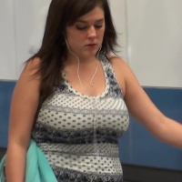 Thick girl with jiggly boobs