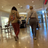 Blonde PAWG at the mall