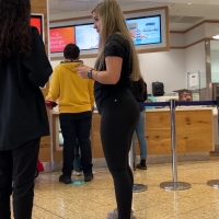 Round blonde booty