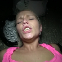 Sexy blonde outdoor sex