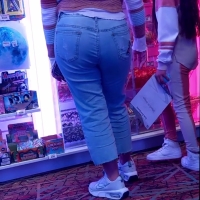 Candid girls in jeans