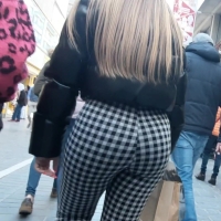 Checkered blonde booty