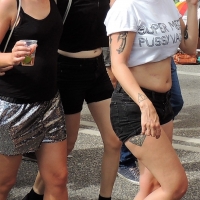 Bunch of candid babes in public in shorts 2297921@N20_32359142760_Girl paraders.jpg